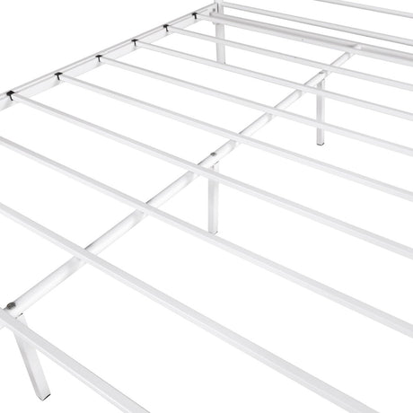 Heavy Duty Twin - Over - Full Metal Bunk Bed Frame - Driftwood - Omega Lifestyles