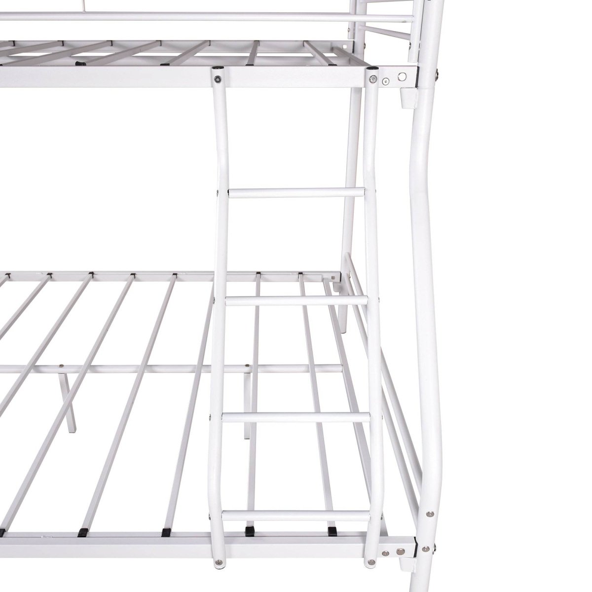 Heavy Duty Twin - Over - Full Metal Bunk Bed Frame - Driftwood - Omega Lifestyles