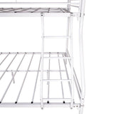 Heavy Duty Twin - Over - Full Metal Bunk Bed Frame - Driftwood - Omega Lifestyles