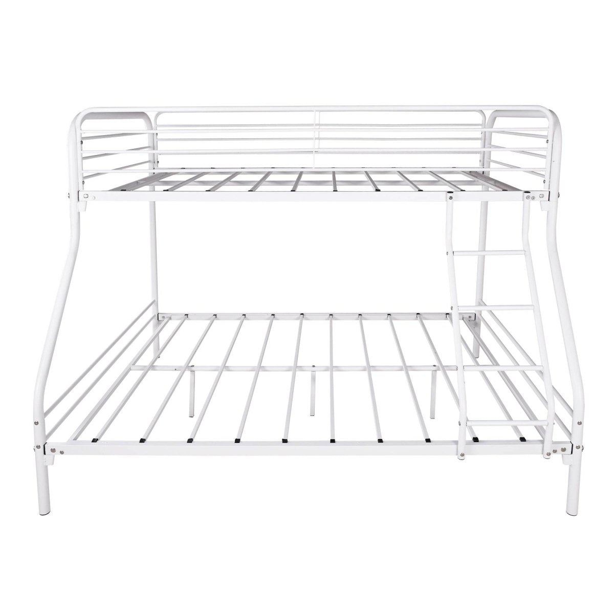 Heavy Duty Twin - Over - Full Metal Bunk Bed Frame - Driftwood - Omega Lifestyles