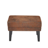 Hi-Back Vintage Distressed Accent Chair With Ottoman - Sleep Galleria