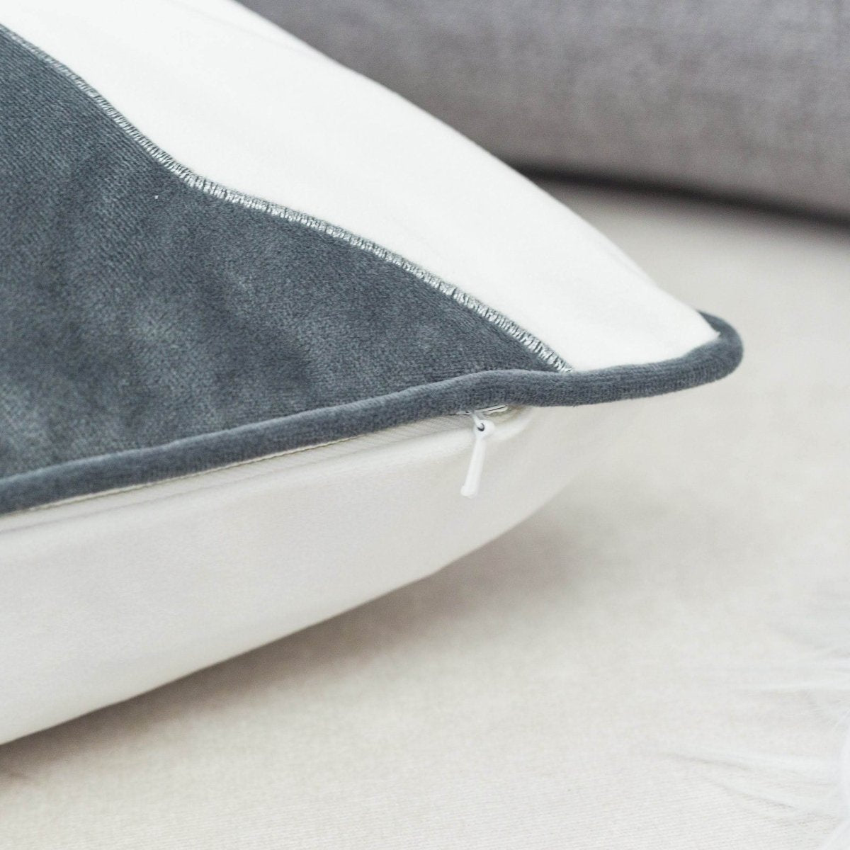 Holiday Reindeer Velvet Accent Pillow With Plush Insert - Driftwood - Omega Lifestyles