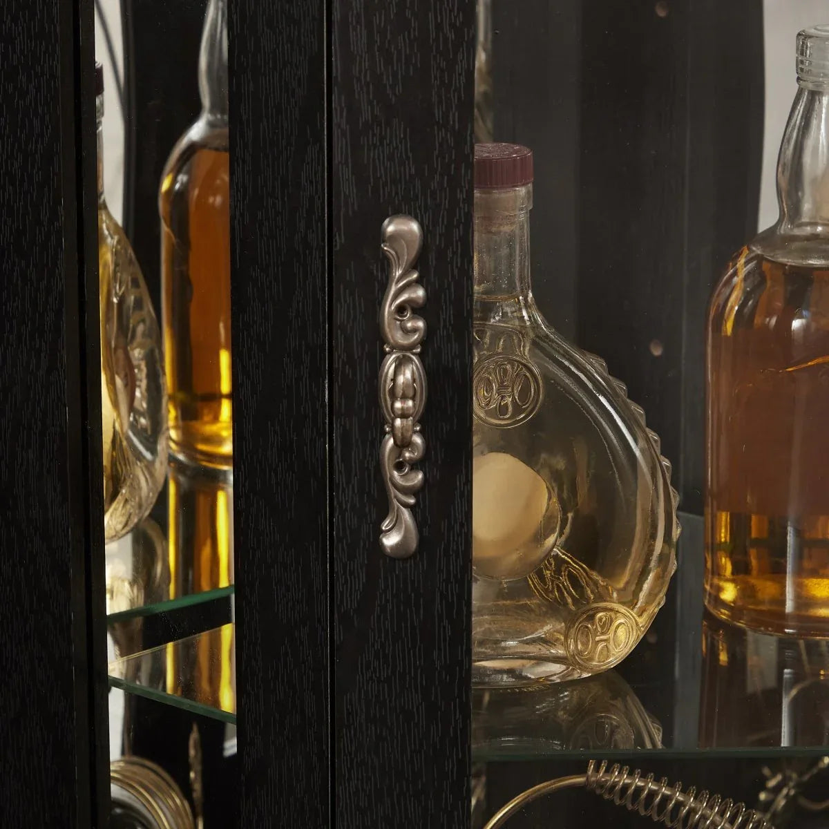 Illuminated Corner Glass Curio Cabinet With Adjustable Shelves - Omega Lifestyles