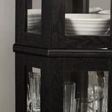 Illuminated Corner Glass Curio Cabinet With Adjustable Shelves - Omega Lifestyles