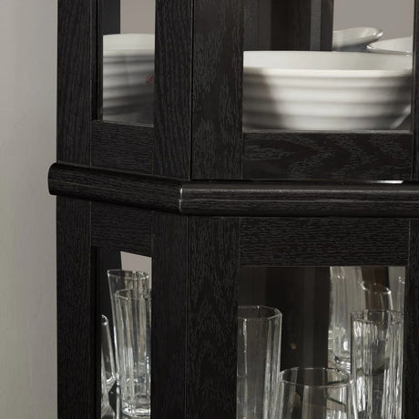 Illuminated Corner Glass Curio Cabinet With Adjustable Shelves - Omega Lifestyles