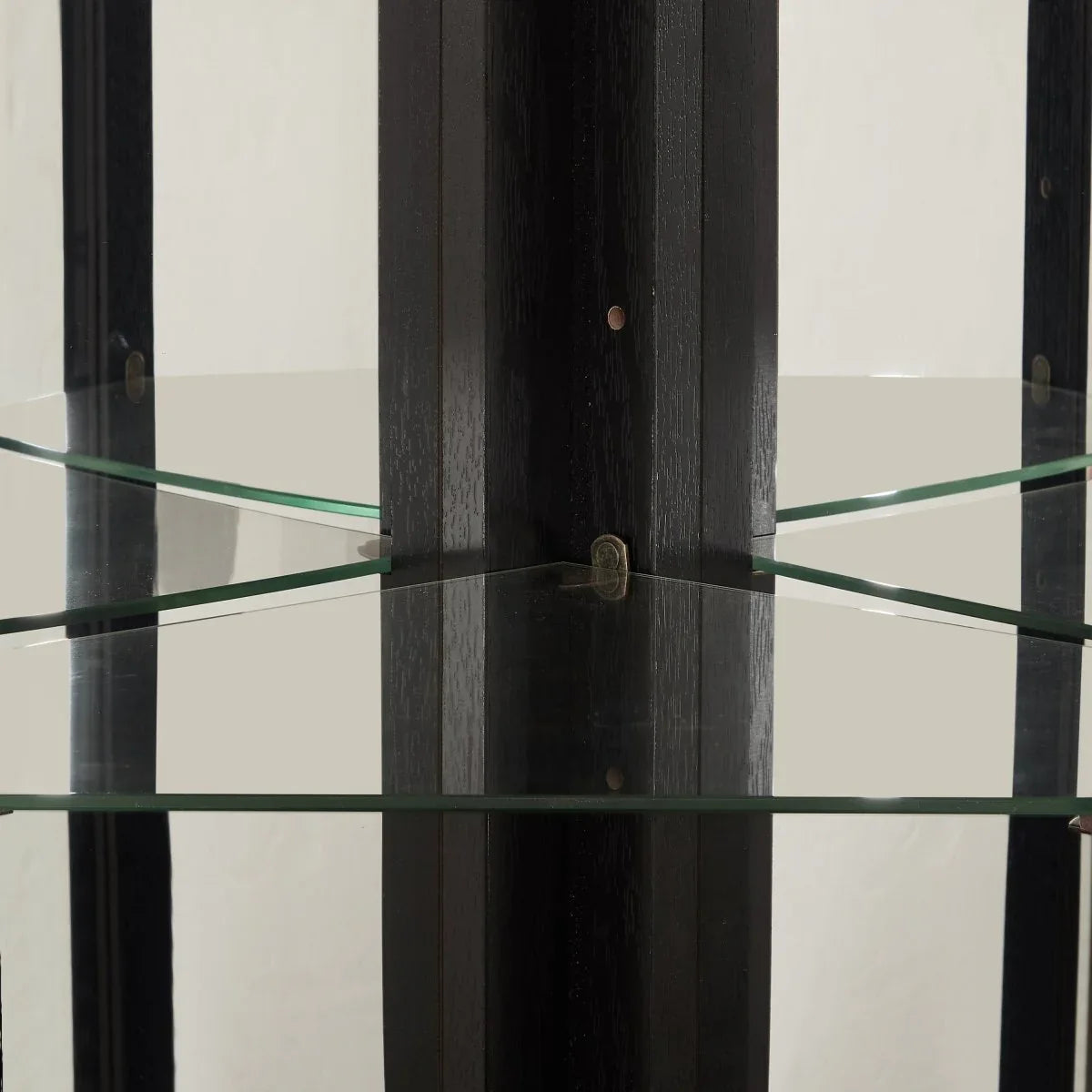 Illuminated Corner Glass Curio Cabinet With Adjustable Shelves - Omega Lifestyles