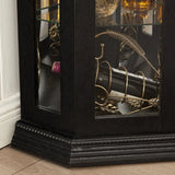 Illuminated Corner Glass Curio Cabinet With Adjustable Shelves - Omega Lifestyles