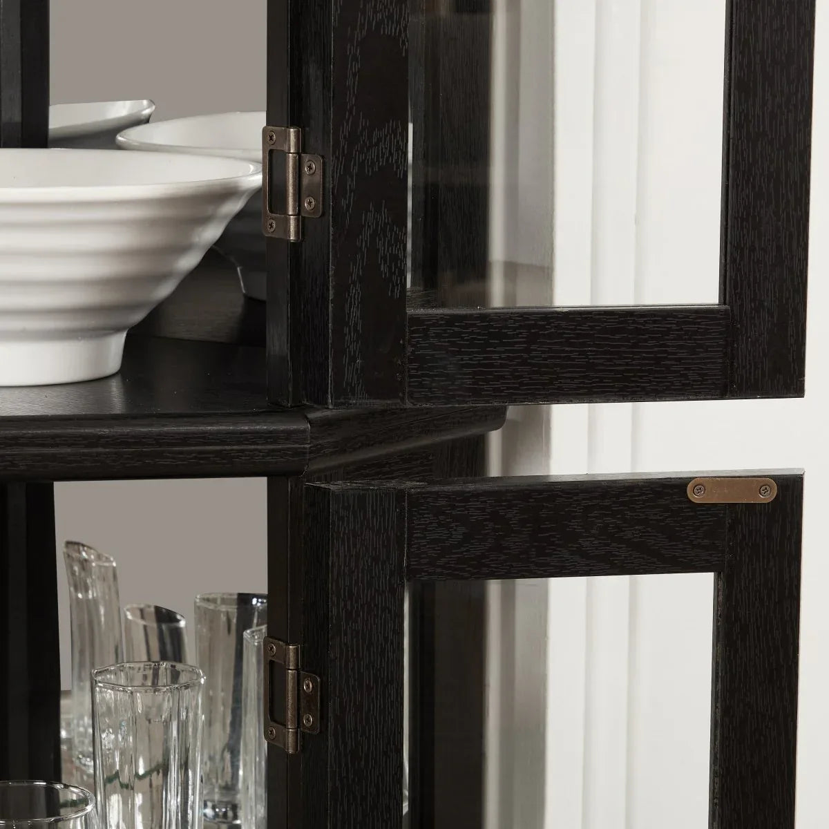 Illuminated Corner Glass Curio Cabinet With Adjustable Shelves - Omega Lifestyles