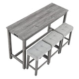 Industrial Bar Table And Chairs Set With Power Outlet - Omega Lifestyles