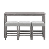 Industrial Bar Table And Chairs Set With Power Outlet - Omega Lifestyles