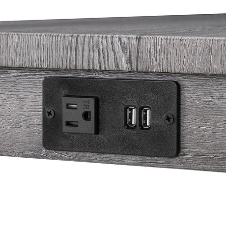 Industrial Bar Table And Chairs Set With Power Outlet - Omega Lifestyles