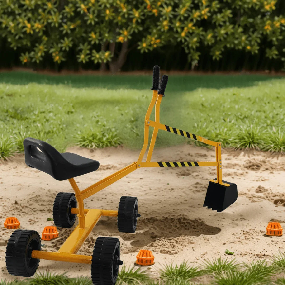 Interactive Metal Yellow Toy Excavator With Realistic Bucket - Omega Lifestyles