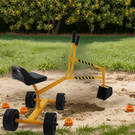 Interactive Metal Yellow Toy Excavator With Realistic Bucket - Omega Lifestyles