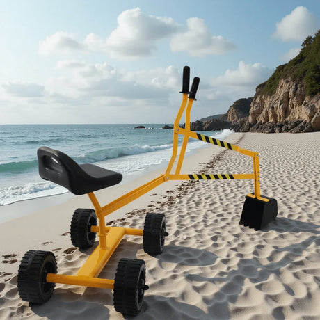 Interactive Metal Yellow Toy Excavator With Realistic Bucket - Omega Lifestyles