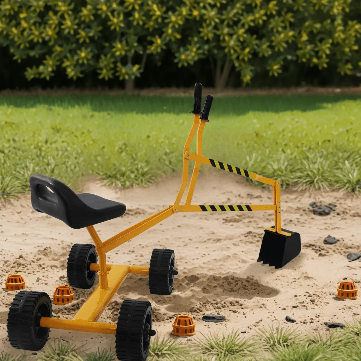 Interactive Metal Yellow Toy Excavator With Realistic Bucket - Omega Lifestyles