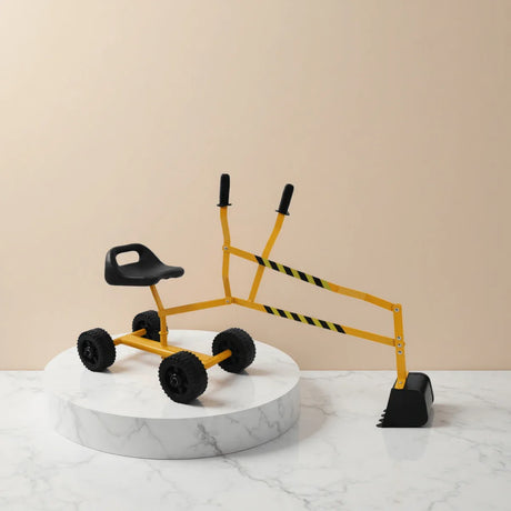 Interactive Metal Yellow Toy Excavator With Realistic Bucket - Omega Lifestyles