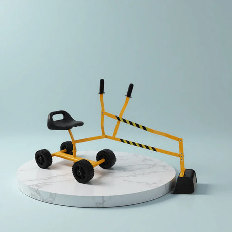 Interactive Metal Yellow Toy Excavator With Realistic Bucket - Omega Lifestyles