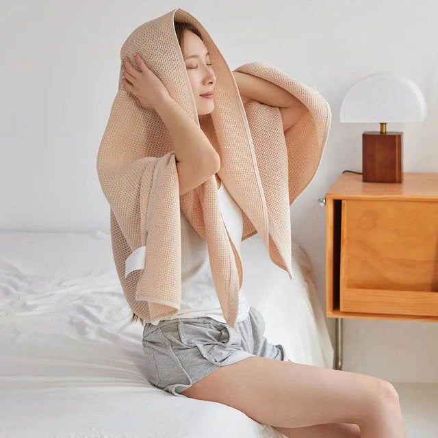 Japanese-Style 100% Cotton Summer Honeycomb Blanket - Omega Lifestyles