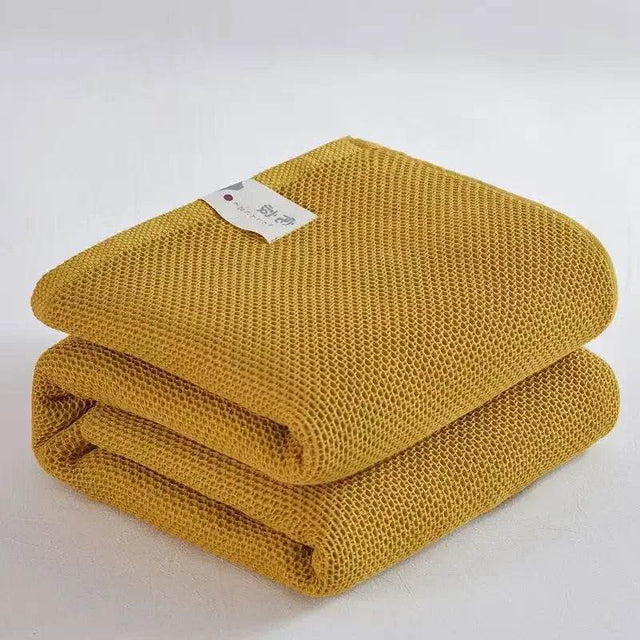 Japanese-Style 100% Cotton Summer Honeycomb Blanket - Omega Lifestyles