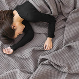 Japanese-Style 100% Cotton Summer Honeycomb Blanket - Omega Lifestyles