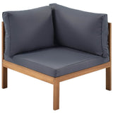 Japanese Style Acacia Wood Outdoor Sofa Set With Cushions - Sleep Galleria