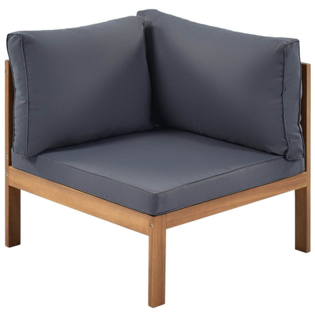 Japanese Style Acacia Wood Outdoor Sofa Set With Cushions - Sleep Galleria