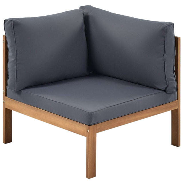 Japanese Style Acacia Wood Outdoor Sofa Set With Cushions - Omega Lifestyles