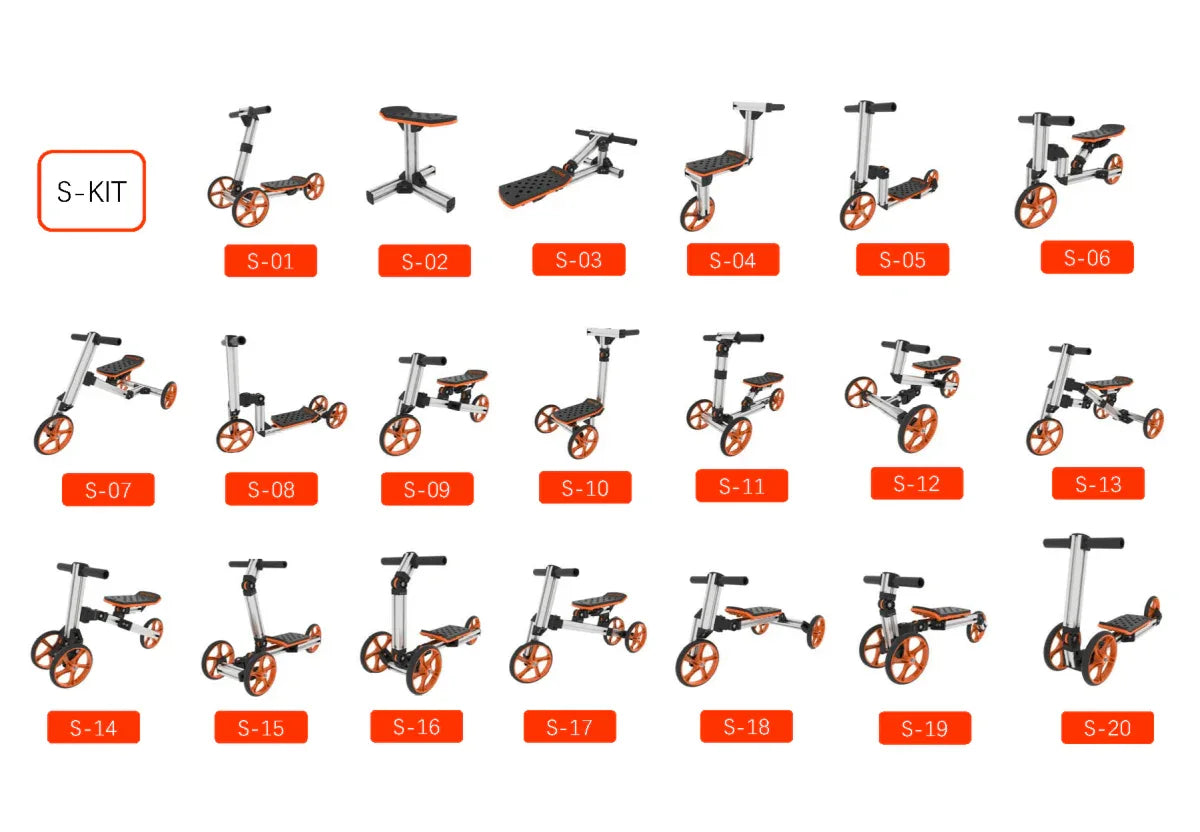 Kids Constructible Aluminum Balance Bike Building Kit - Omega Lifestyles
