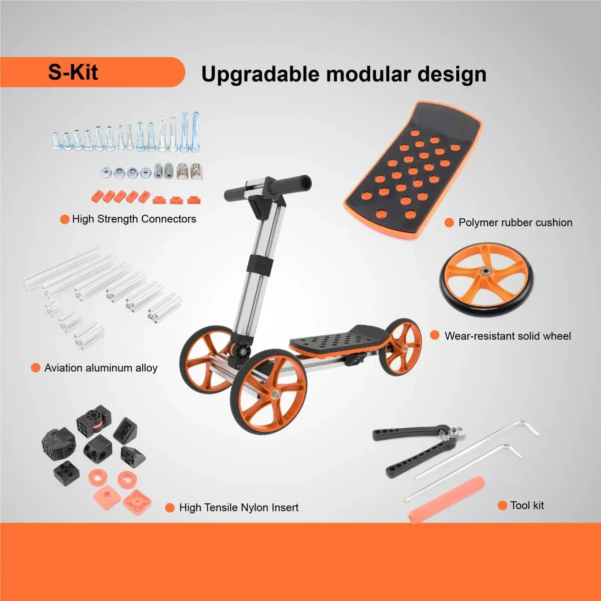 Kids Constructible Aluminum Balance Bike Building Kit - Omega Lifestyles