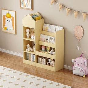 Kids Wooden Bookshelf Storage Organizer With Baskets - Omega Lifestyles