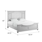 King Gray Engineered Wood Panel Bed Frame - Driftwood - Omega Lifestyles