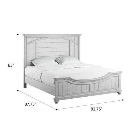 King Gray Engineered Wood Panel Bed Frame - Driftwood - Omega Lifestyles