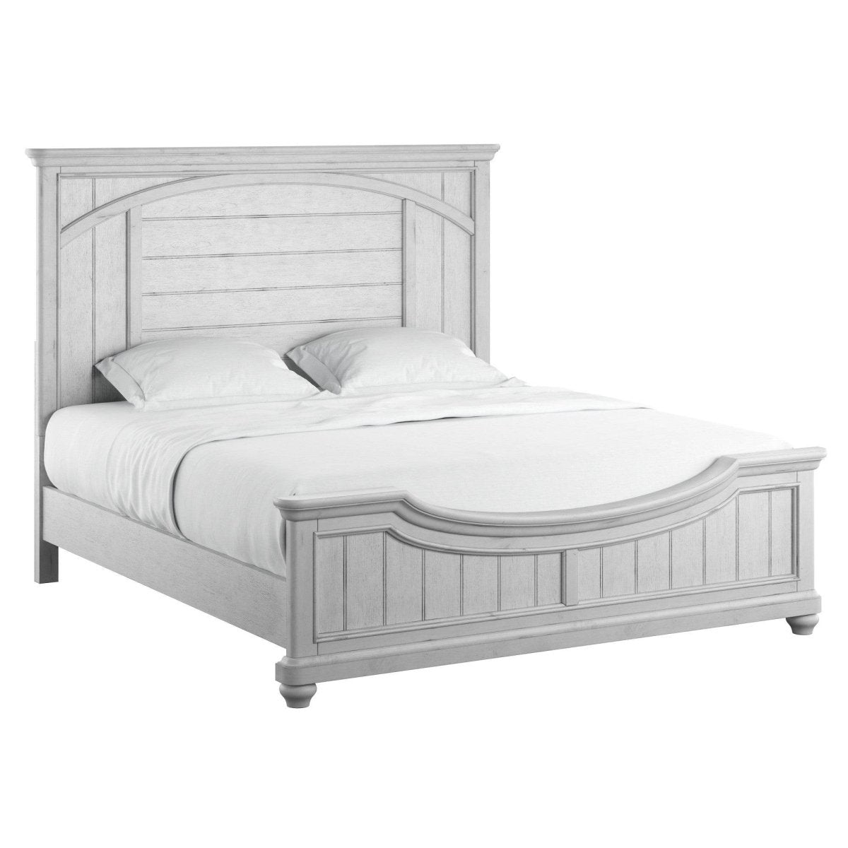 King Gray Engineered Wood Panel Bed Frame - Driftwood - Omega Lifestyles
