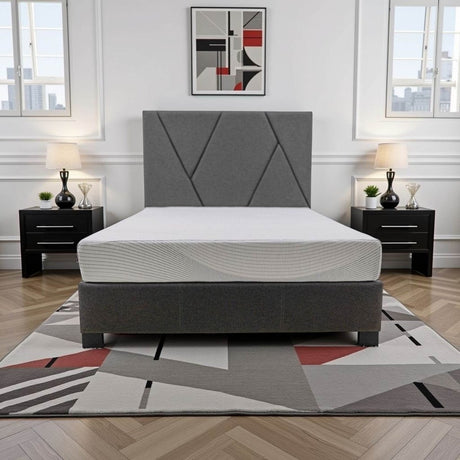 King Medium 8 - Inch Cooling Copper Infused Memory Foam Mattress - Driftwood - Omega Lifestyles