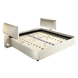 King Size Chenille Upholstered Adjustable Headboard Bed Frame - Omega Lifestyles