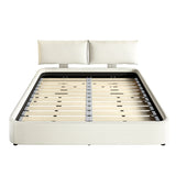 King Size Chenille Upholstered Adjustable Headboard Bed Frame - Omega Lifestyles