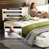 King Size Chenille Upholstered Adjustable Headboard Bed Frame - Omega Lifestyles