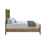 King Solid Wood Rustic Brown Bedroom Bed Frame - Driftwood - Omega Lifestyles