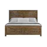 King Solid Wood Rustic Brown Bedroom Bed Frame - Driftwood - Omega Lifestyles