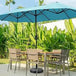 Large Solar LED Patio Umbrella With Crank System - Omega Lifestyles