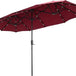 Large Solar LED Patio Umbrella With Crank System - Omega Lifestyles