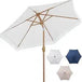 Large Solar LED Patio Umbrella With Crank System - Omega Lifestyles