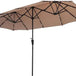 Large Solar LED Patio Umbrella With Crank System - Omega Lifestyles