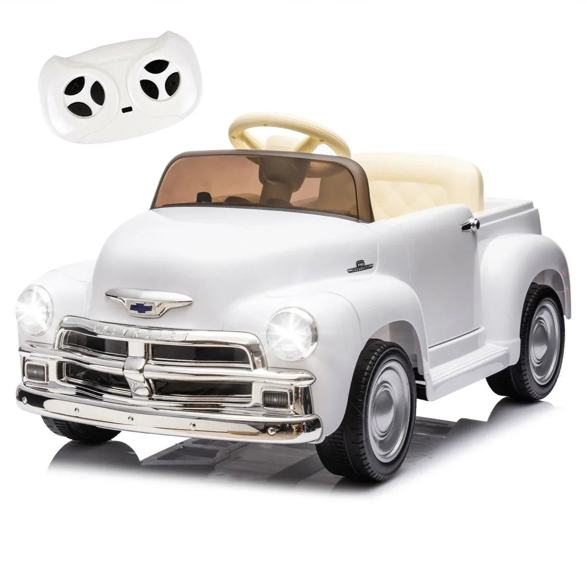 Licensed Chevrolet 12V Kids Ride-On Truck With Bluetooth - Omega Lifestyles