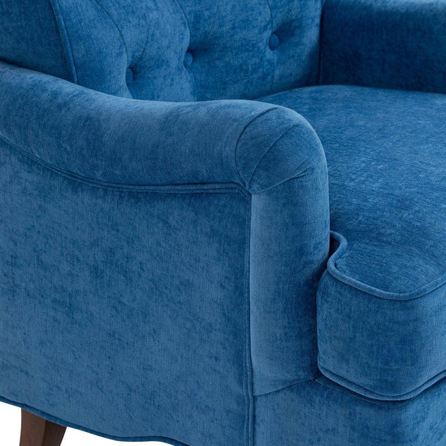 Light Blue Fabric Accent Chair With Foam Cushion - Omega Lifestyles