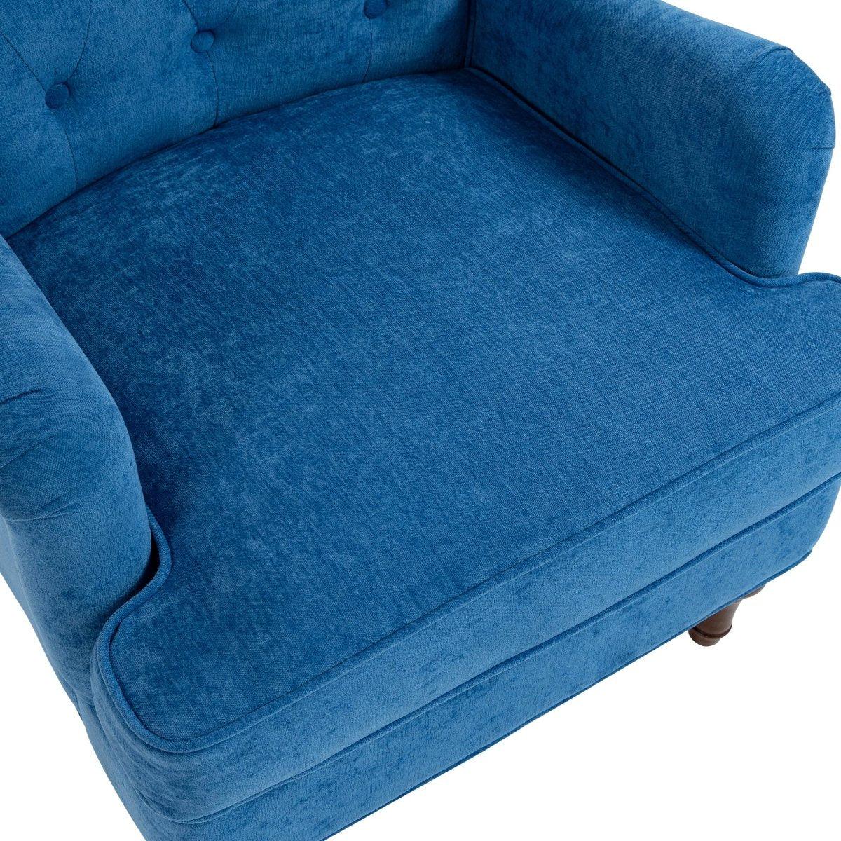 Light Blue Fabric Accent Chair With Foam Cushion - Omega Lifestyles
