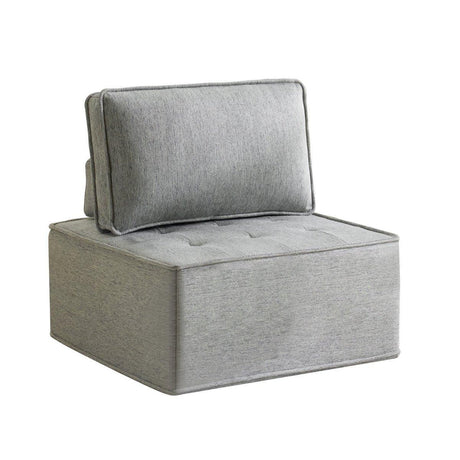 Light Grey Linen Wooden Frame Modular Sofa Chair - Omega Lifestyles
