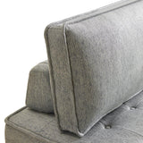 Light Grey Linen Wooden Frame Modular Sofa Chair - Omega Lifestyles