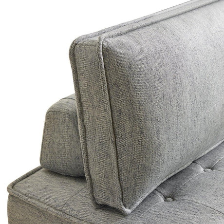 Light Grey Linen Wooden Frame Modular Sofa Chair - Omega Lifestyles