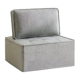 Light Grey Linen Wooden Frame Modular Sofa Chair - Omega Lifestyles